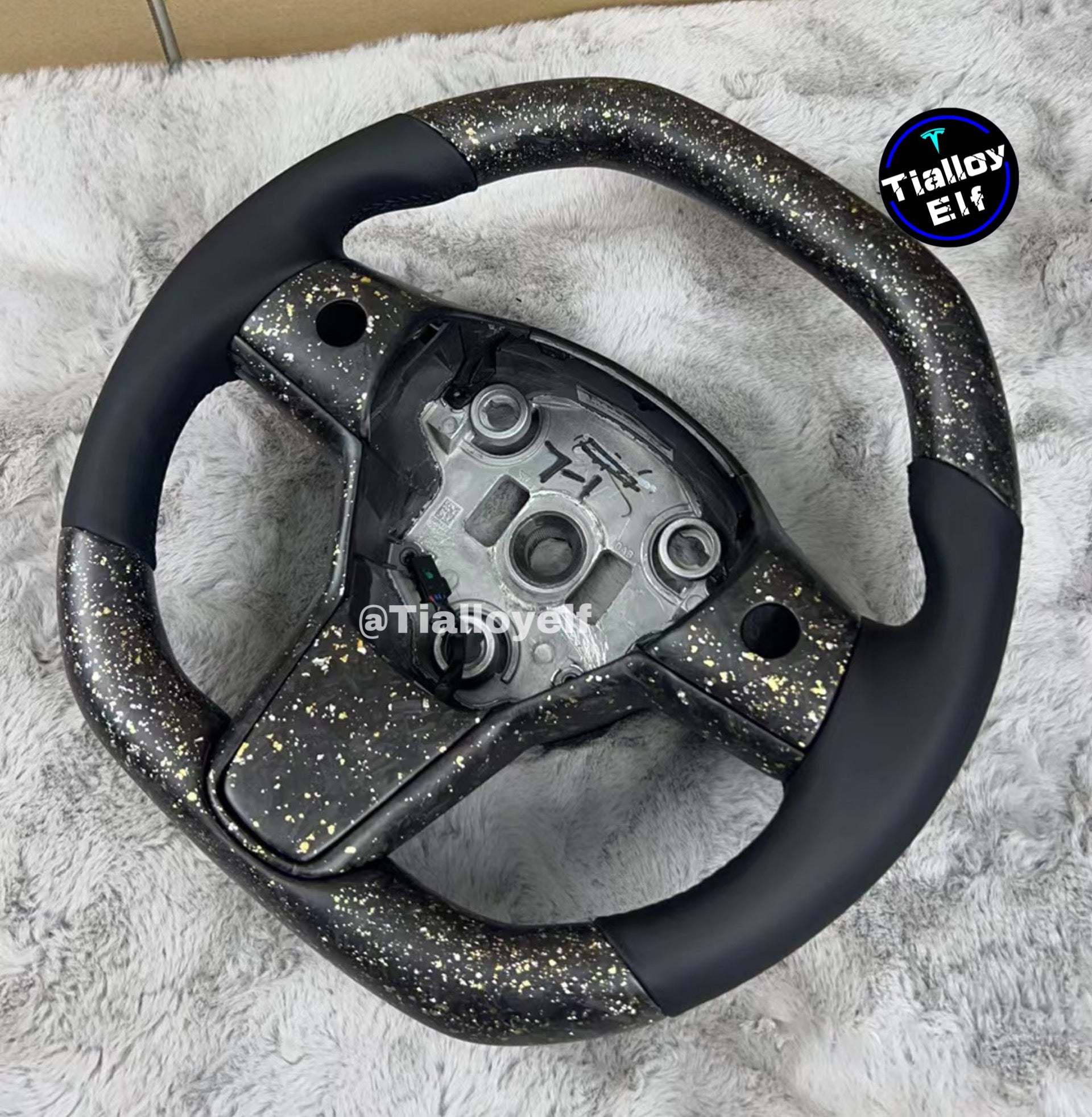 3/Y gold and silver forged steering wheel Tialloyelf