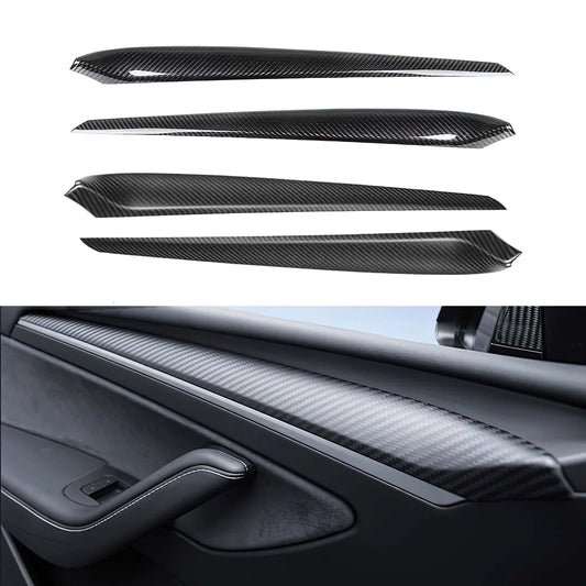 Tesla Model 3/Y RealCarbon Fiber Front Door Trim Panel Caps