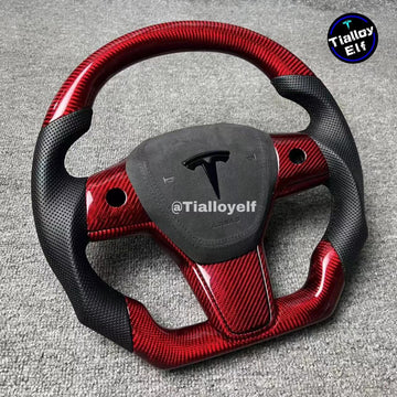 3/Y Full carbon red steering wheel