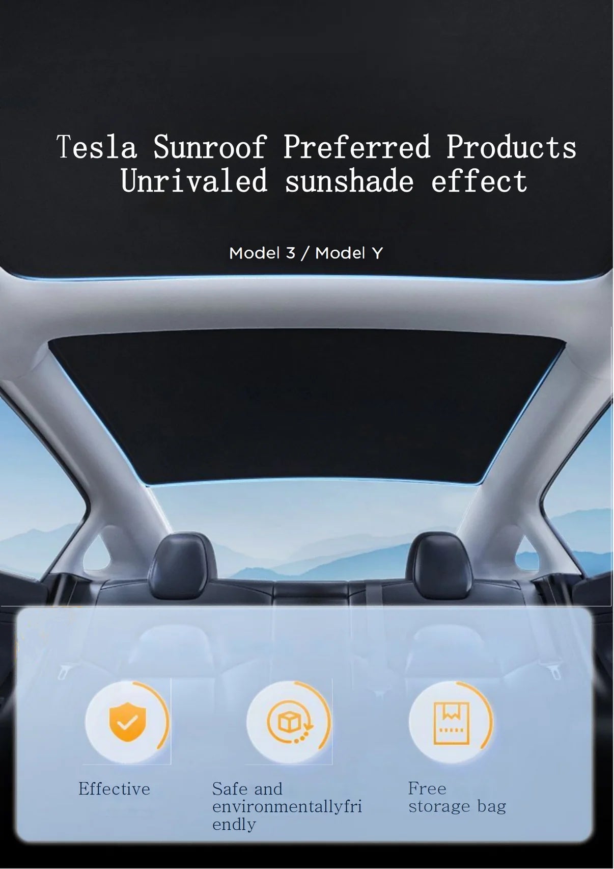 Tesla 3/Y sunshade Tialloyelf