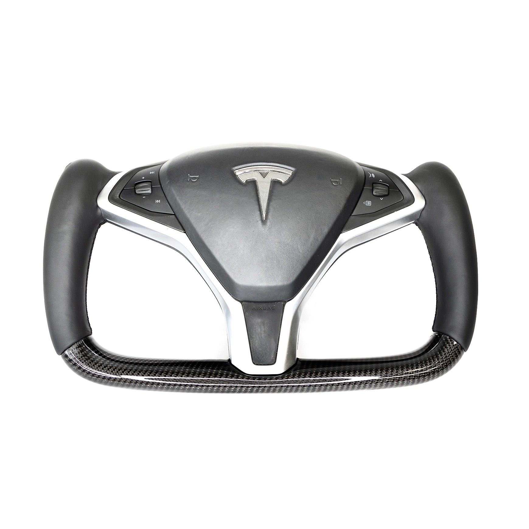 2012-2020 | Model S & X Yoke Steering Wheel - Real Molded Carbon Fiber Jean