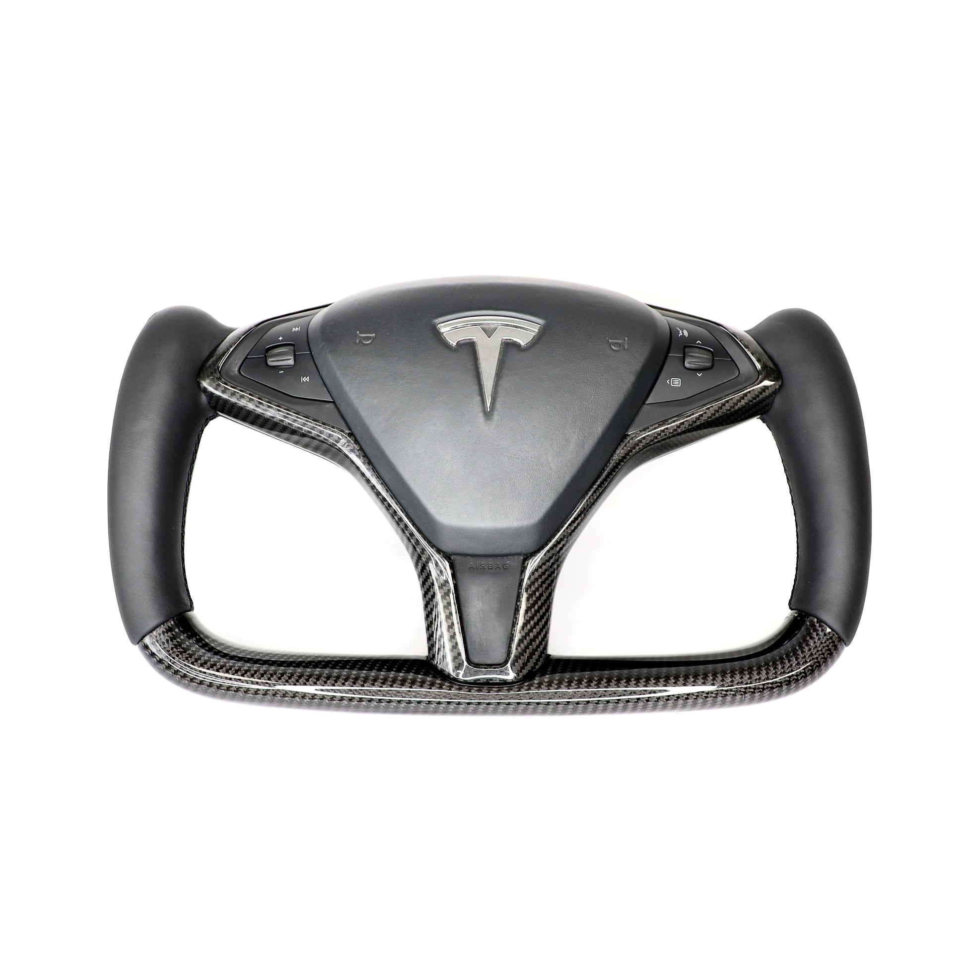 2012-2020 | Model S & X Yoke Steering Wheel - Real Molded Carbon Fiber Jean