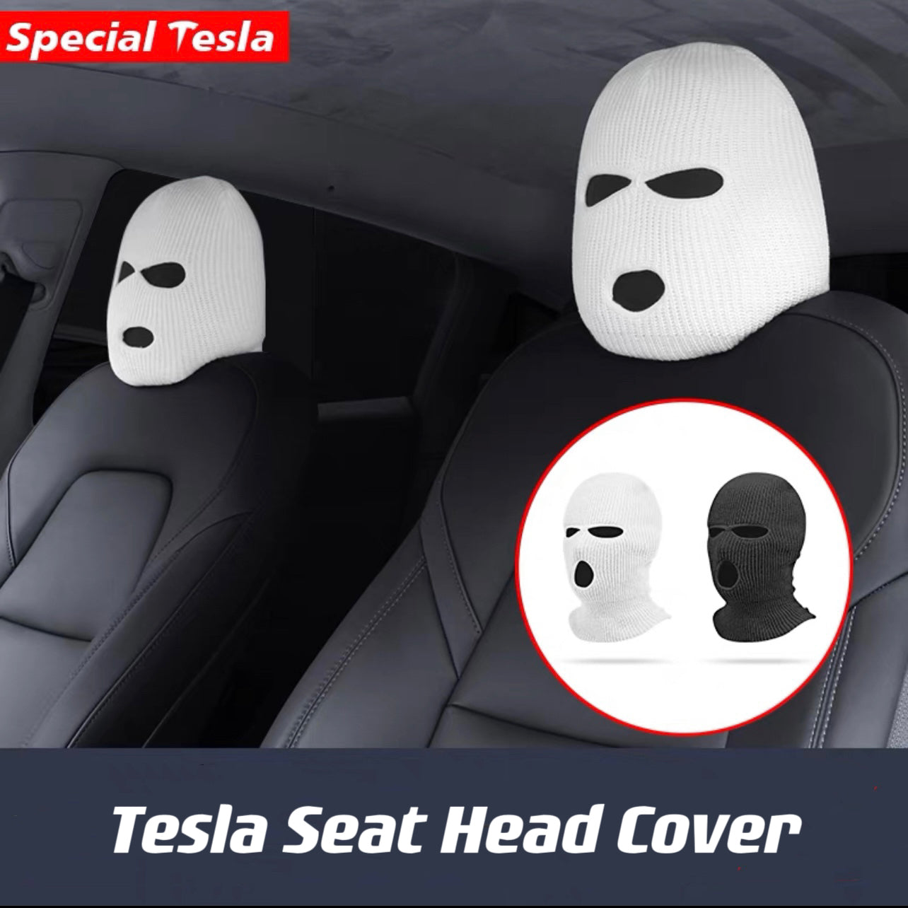 Tesla Seat Head Covers