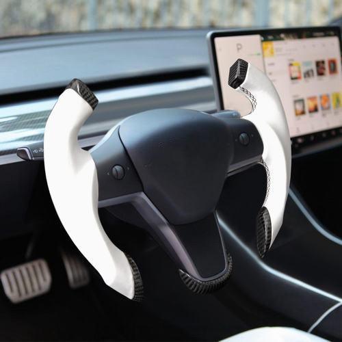 Lightning Racing Carbon Fiber Heated Steering Wheel For Model 3/ Y Tlyard